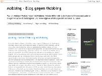 Mobbing - Blog g​egen Mobbing