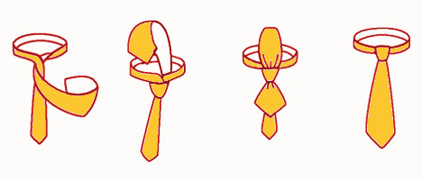 Einfacher Krawattenknoten