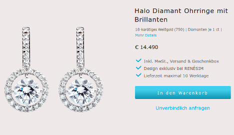 Diamantohrringe für 14.490 Euro
