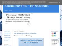 Kaufmann i​m Einzelhandel Blog