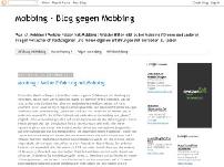 Mobbing - Blog gegen Mobbing