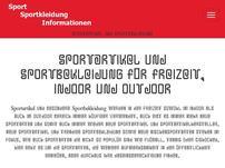 Sportartikel u​nd Freizeitblog