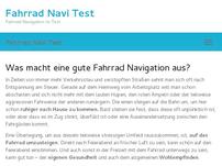 Unser Fahrrad Navigation Test