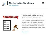 Nischenseite Abmahnung