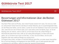 Glaettbuerste Test