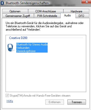 Bluetooth Eigenschaften