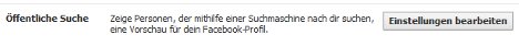 Facebook Sicherheit Suche