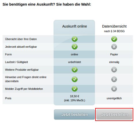 Schufa-Selbstauskunft online anfordern