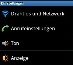 Samsung Galaxy: Drahtlos und Netzwerk