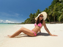 Frau am Strand