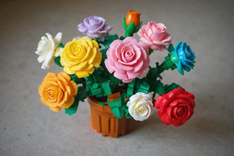 Lego-artige Blumen Blumenstrauss 2