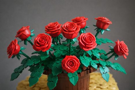 Lego-artige rote Rosen 9